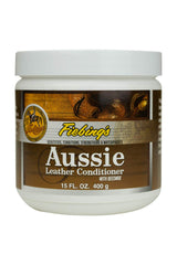 Fiebing's conditioner front tin showing label and size for clear product ID and use