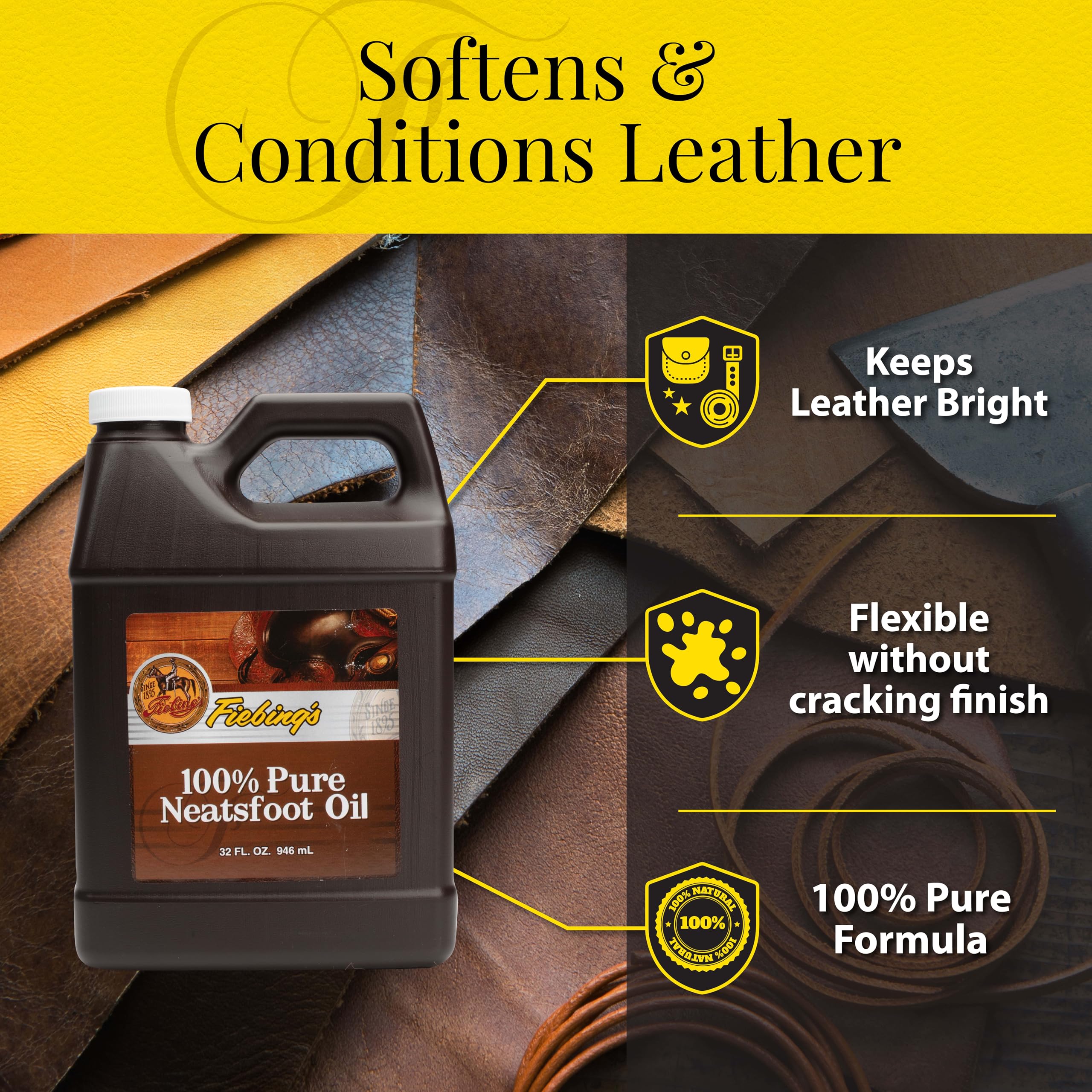 Tough 1 Fiebing's oil applied to a saddle to condition and preserve leather