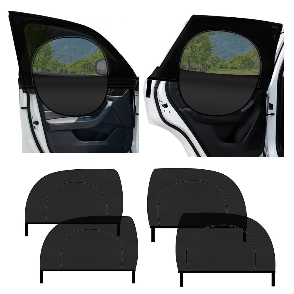 Figpade front window shade showing full cover and compact packaging benefit