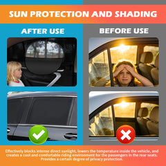 Figpade front shade installed in car showing glare reduction and privacy