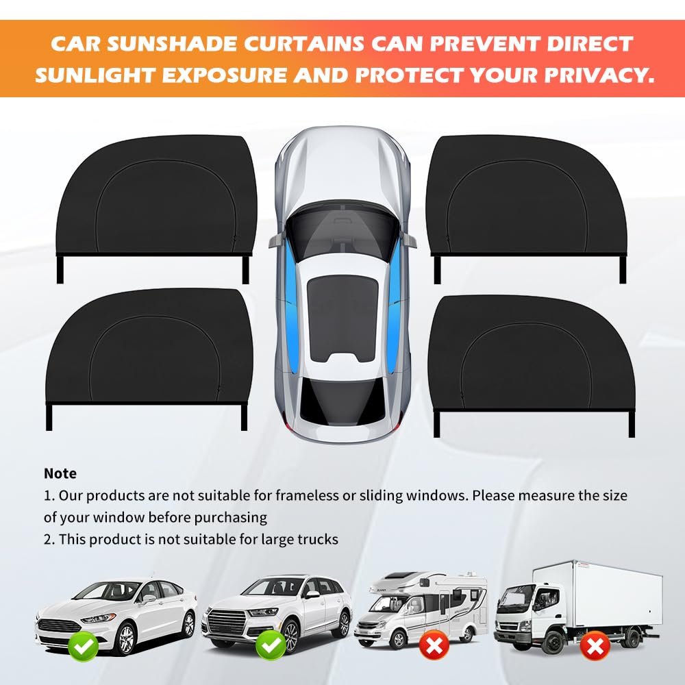 Figpade shade on car at campsite showing sun protection and privacy