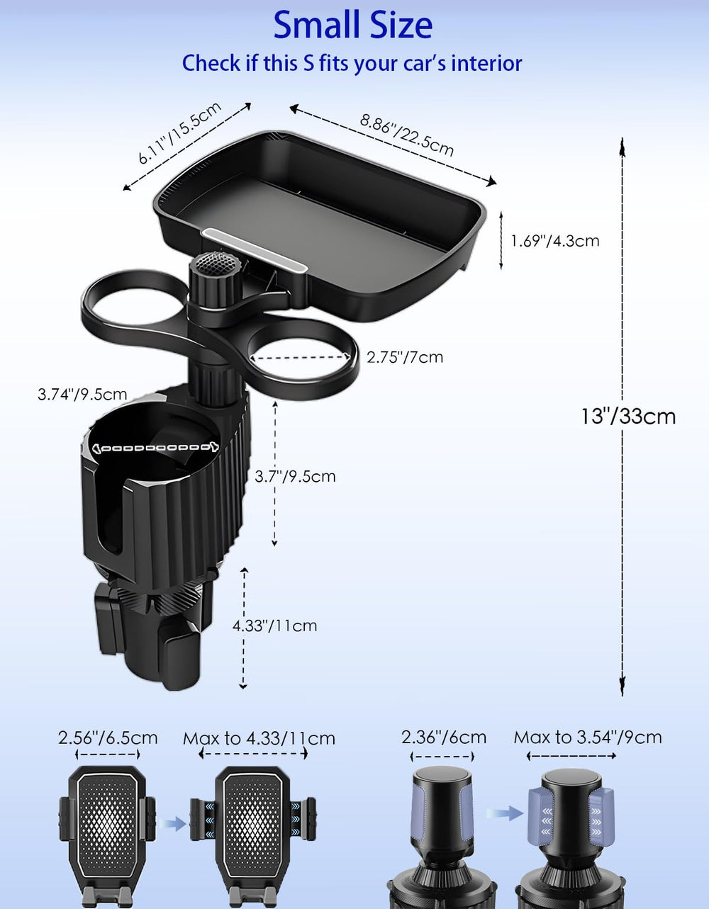 Figtacico tray close-up with phone slot for hands-free convenience