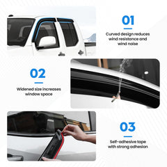 FIILINES visor deflecting rain while window is cracked showing ventilation benefit