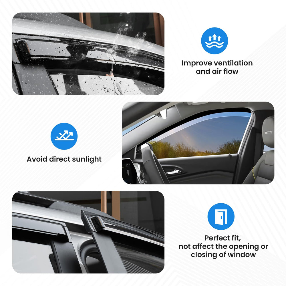 FIILINES visor next to door handle for scale showing low-profile design and full coverage