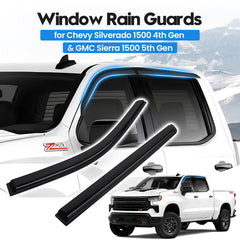 FIILINES side profile view of Silverado visor installed demonstrating flush, factory-like fit