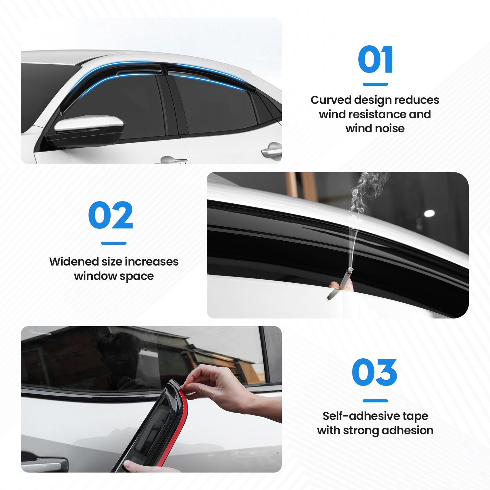 FIILINES installed on passenger side showing ventilation advantage