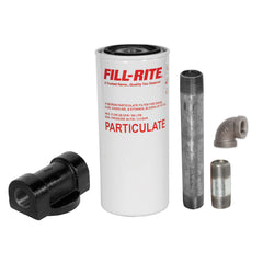 Fill-Rite front view of assembled filter kit showing compact installation benefit