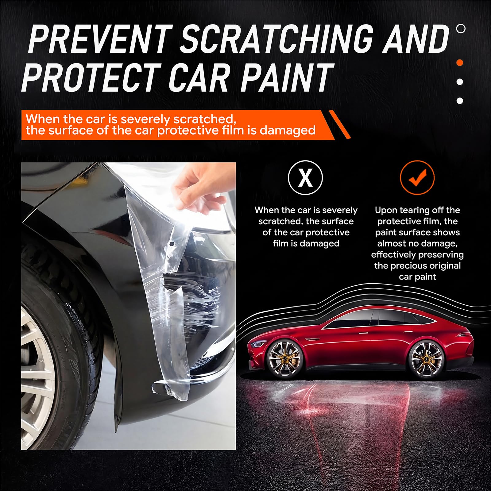 Filmap glossy finish reflecting sunlight to show preserved paint depth