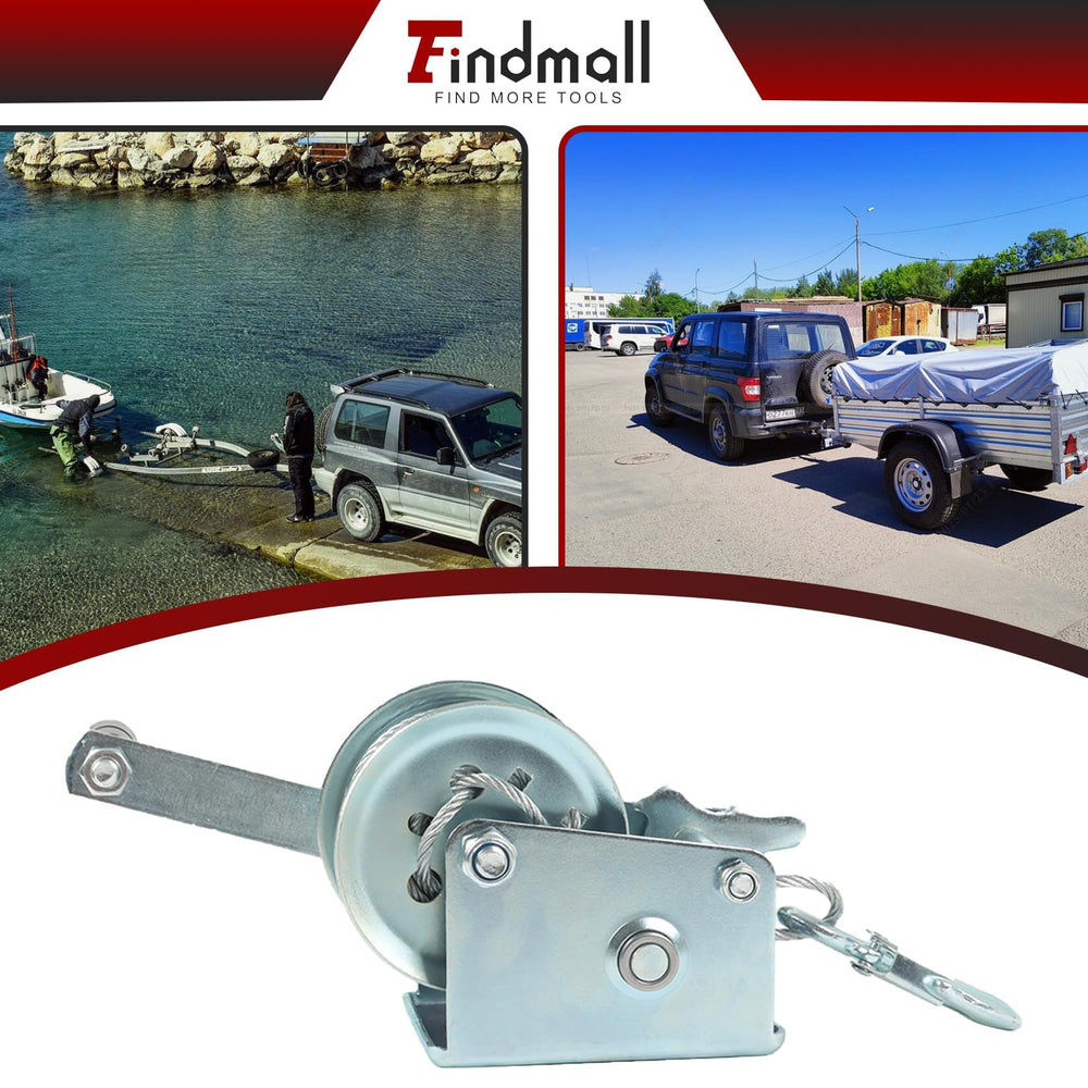 findmall winch in action loading a small boat showing practical use and improved trailering control