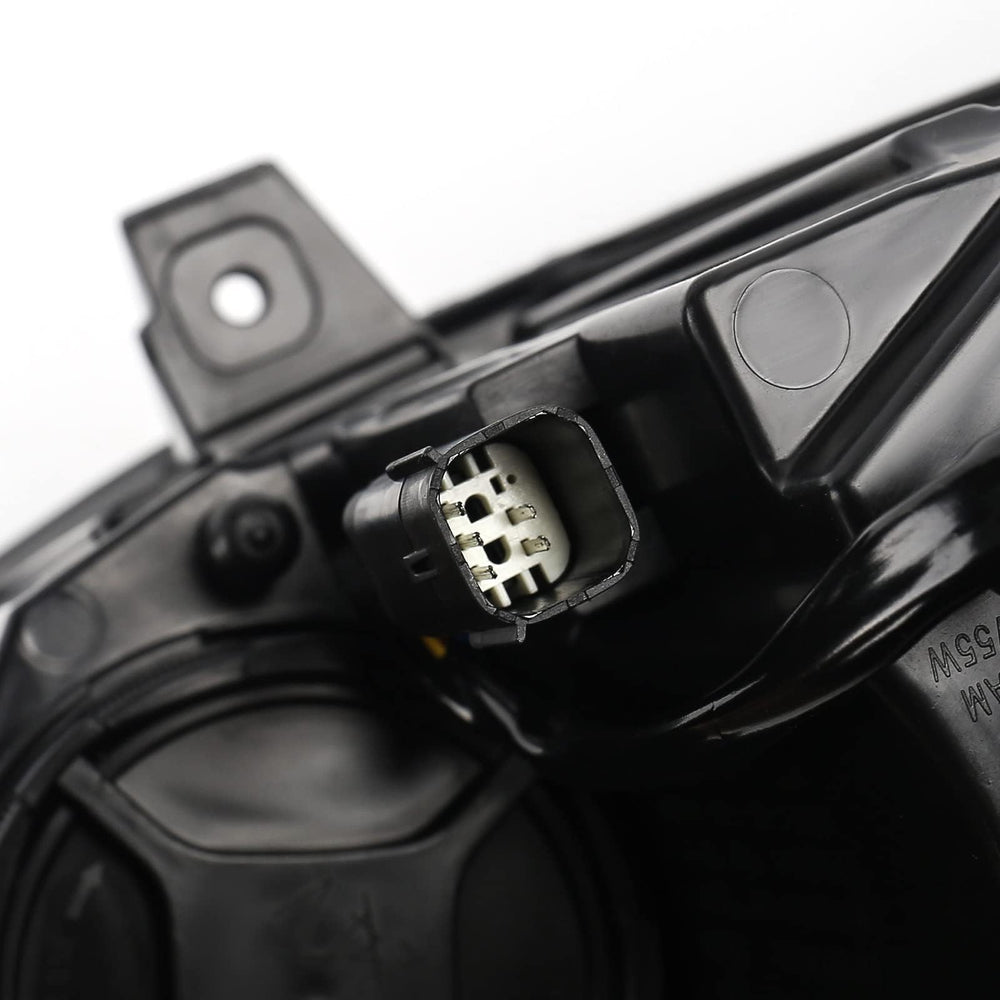 FIONE packaged headlight with label showing part numbers for simple identification benefit