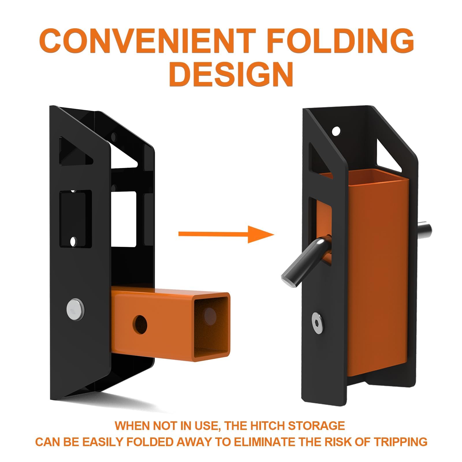 Fioracl hinge and lock detail showing robust folding mechanism for reliability