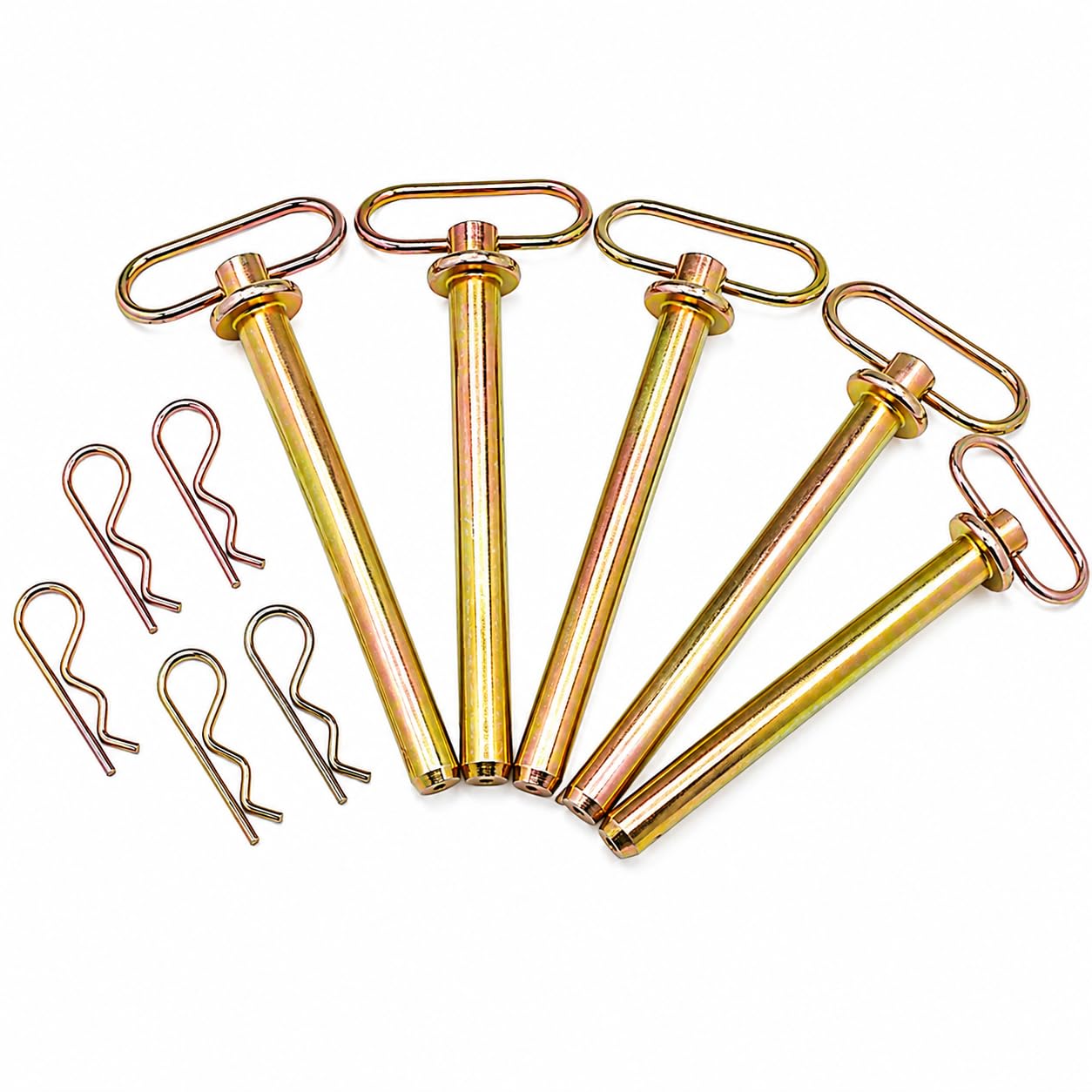 Firmusparts front view five hitch pins showing pack and finish, reliable replacements
