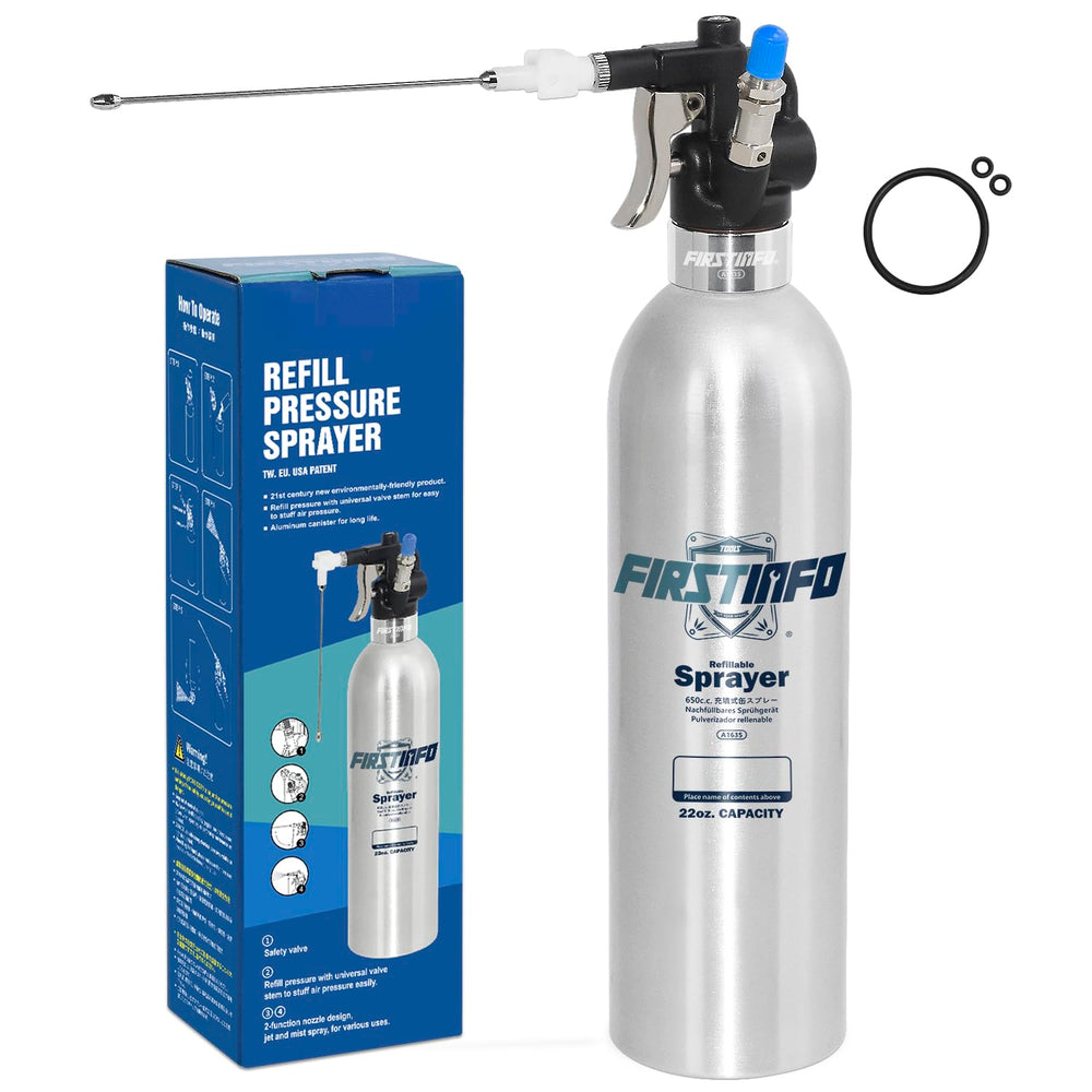 FIRSTINFO front view aluminum can showing capacity and shape for durable use