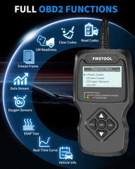 FIRSTOOL V390 back label with model info and durable build reassurance