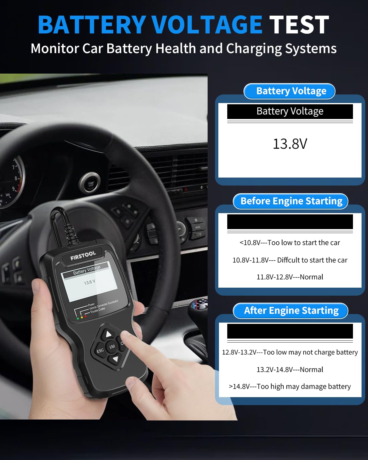 FIRSTOOL V390 held in hand showing compact size for portability