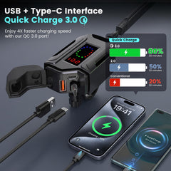 FISHOAKY USB ports with sealed protective cap for waterproof protection and longevity