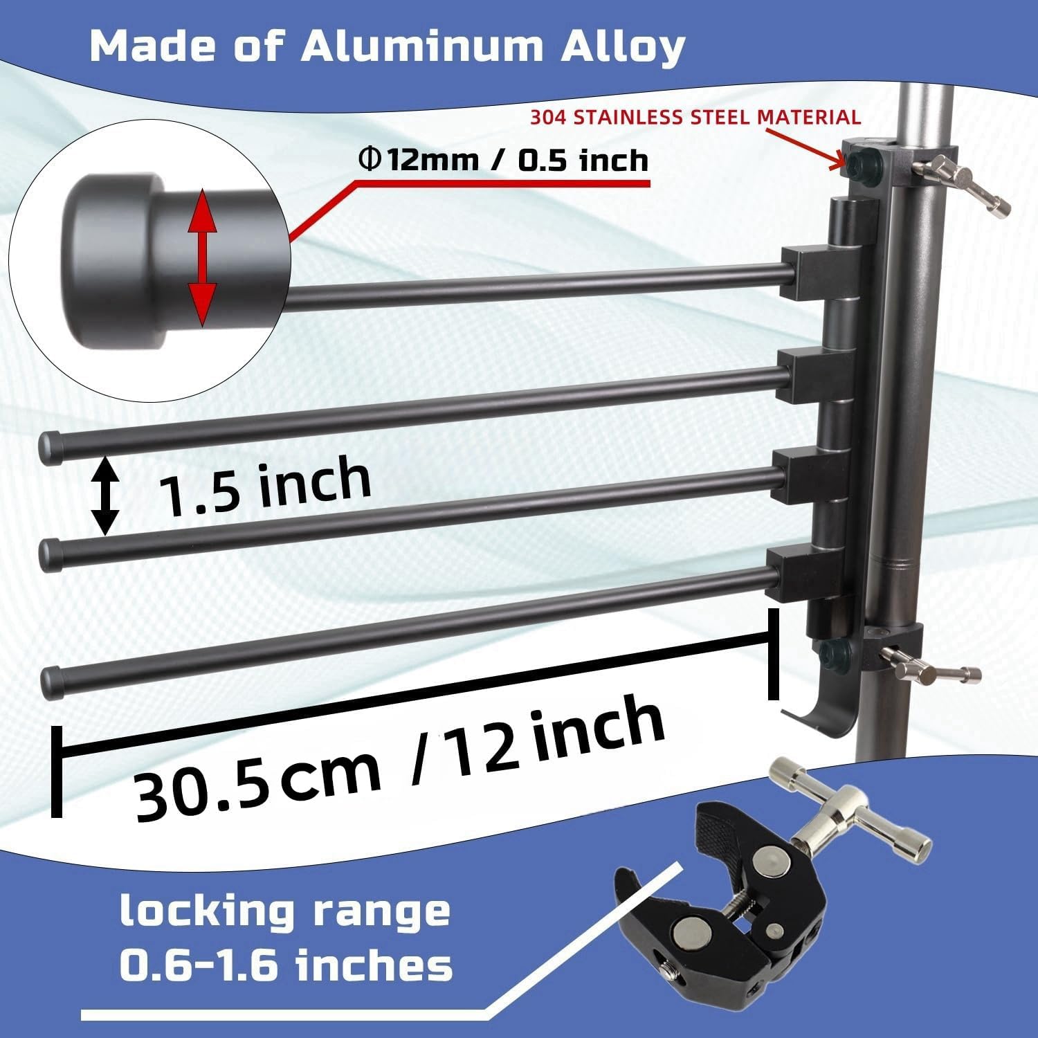 Fistihon aluminum arm detail highlighting strength and corrosion resistance
