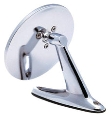 Fit System 1701 front view chrome mirror showing round reflective surface and clean finish for classic styling