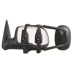 Fit System clip-on mirror front view enhances towing visibility and stability