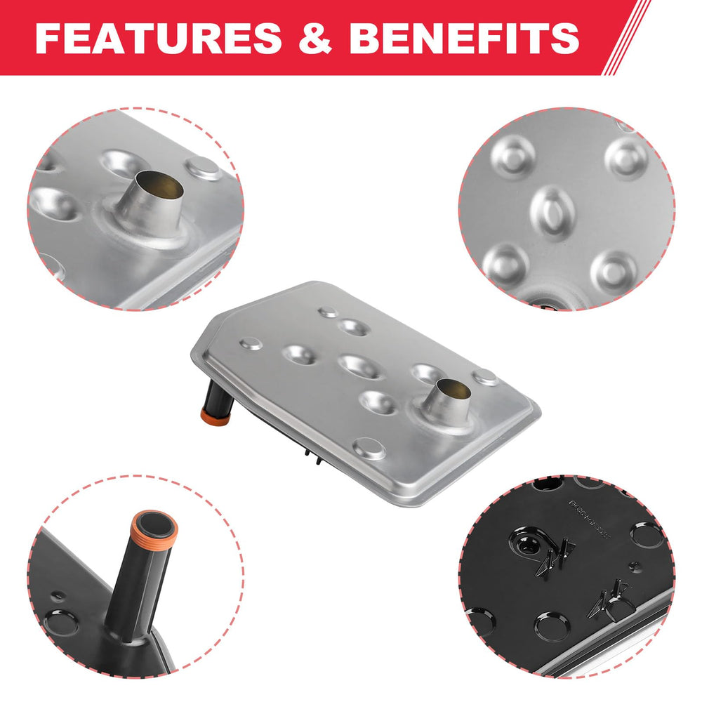 Fitede filter installed in transmission demonstrating direct-fit replacement and service ease