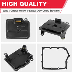 Fitede filter installed in transmission pan illustrating proper fitment