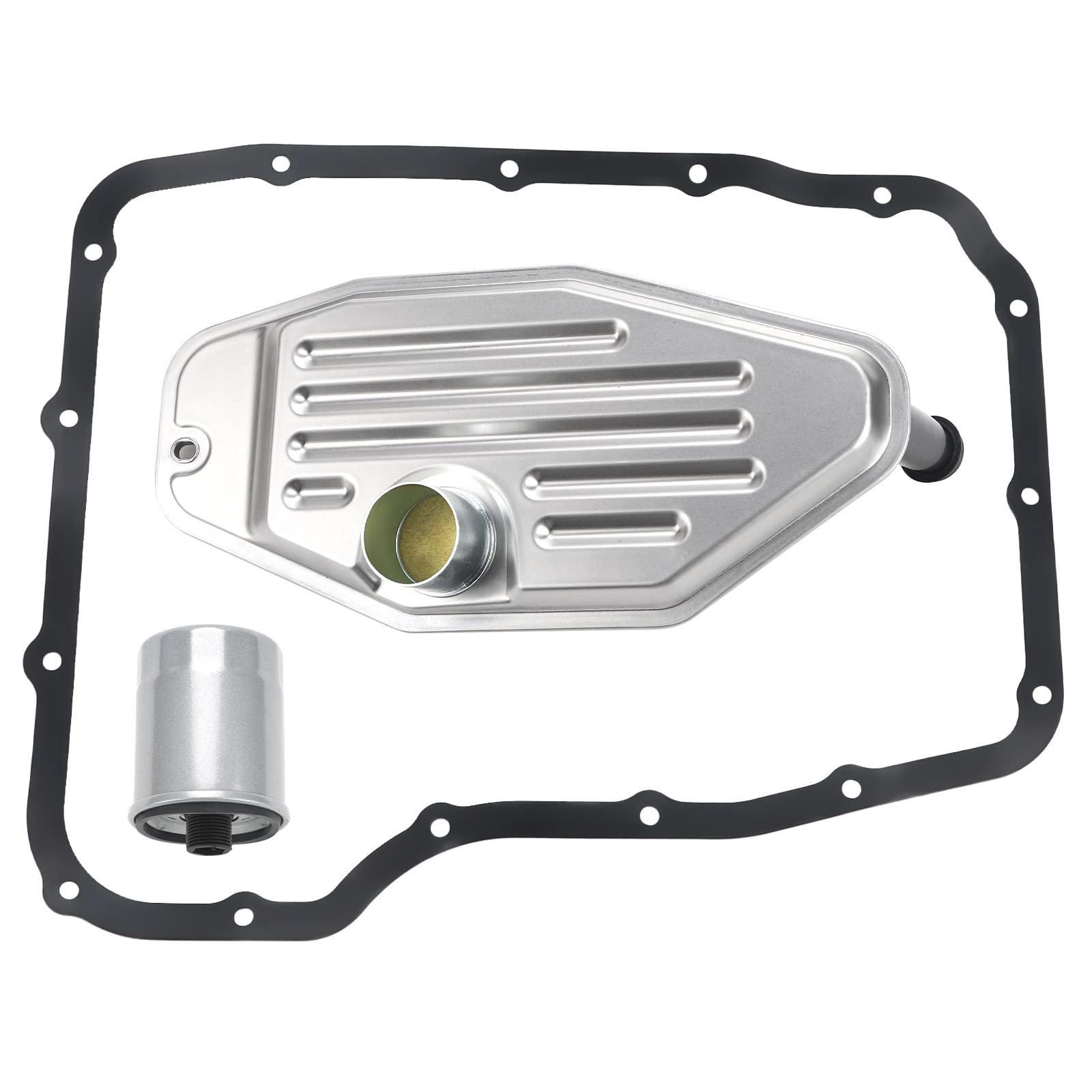 Fitede front kit packaging showing complete transmission filter kit and ease of replacement
