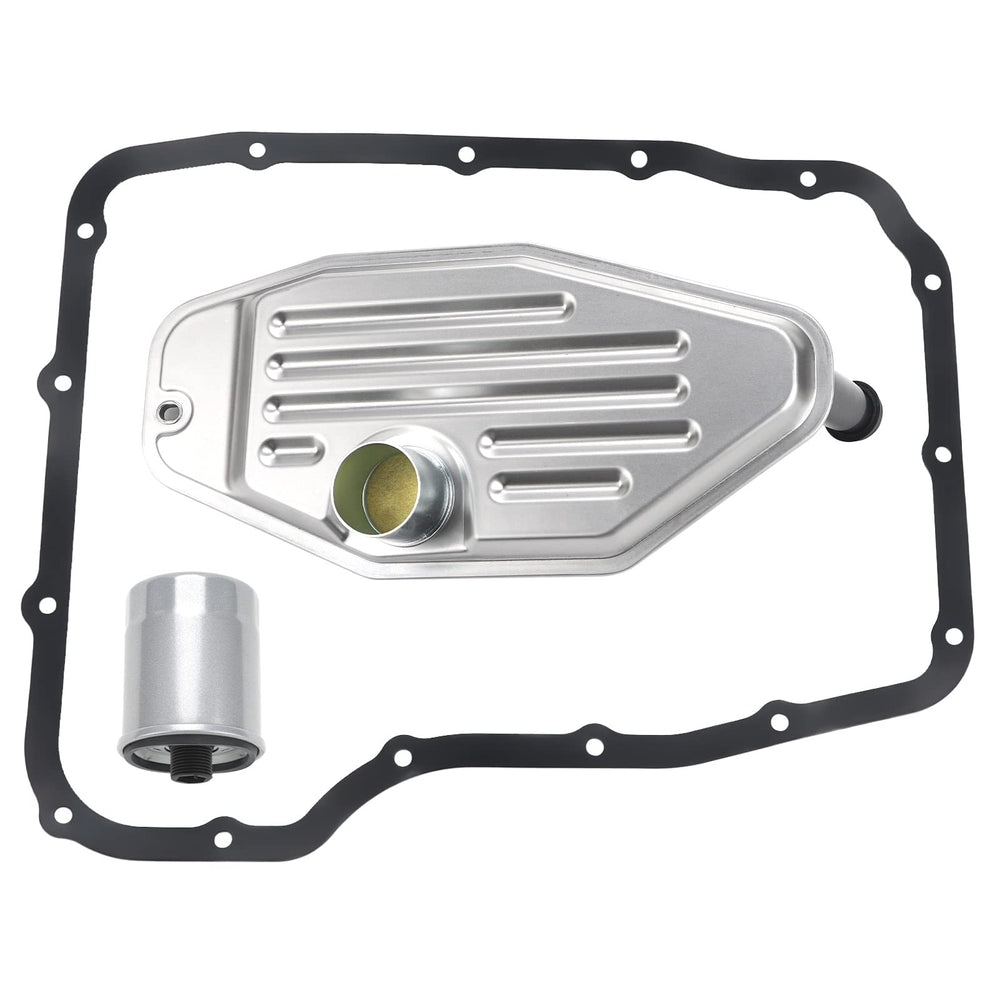 Fitede front kit packaging showing complete transmission filter kit and ease of replacement