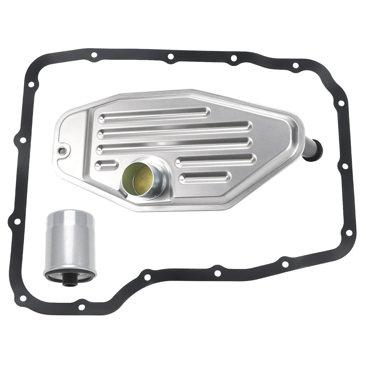 Fitede front kit packaging showing complete transmission filter kit and ease of replacement