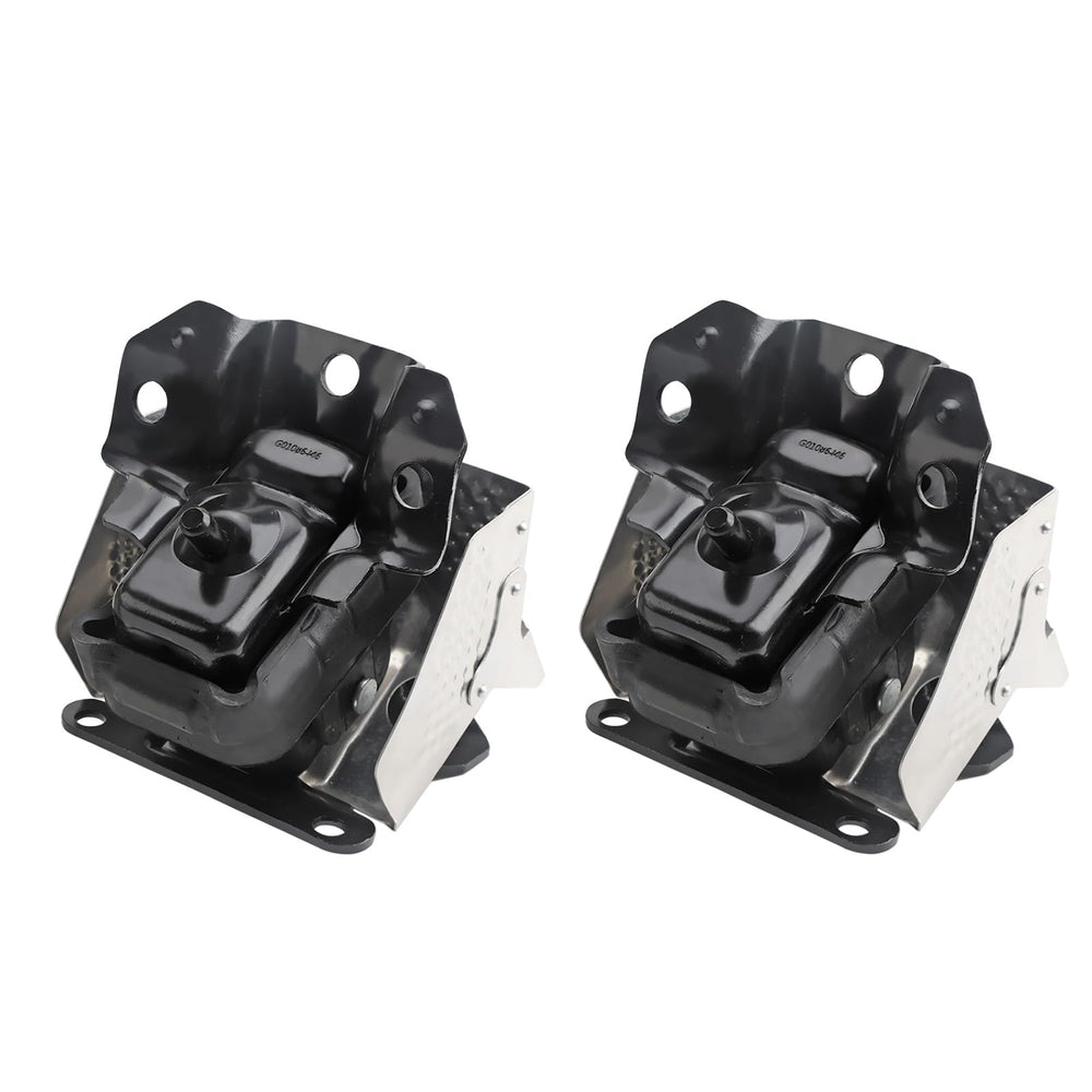 Fitede front view of both engine mounts showing fit and complete kit benefit