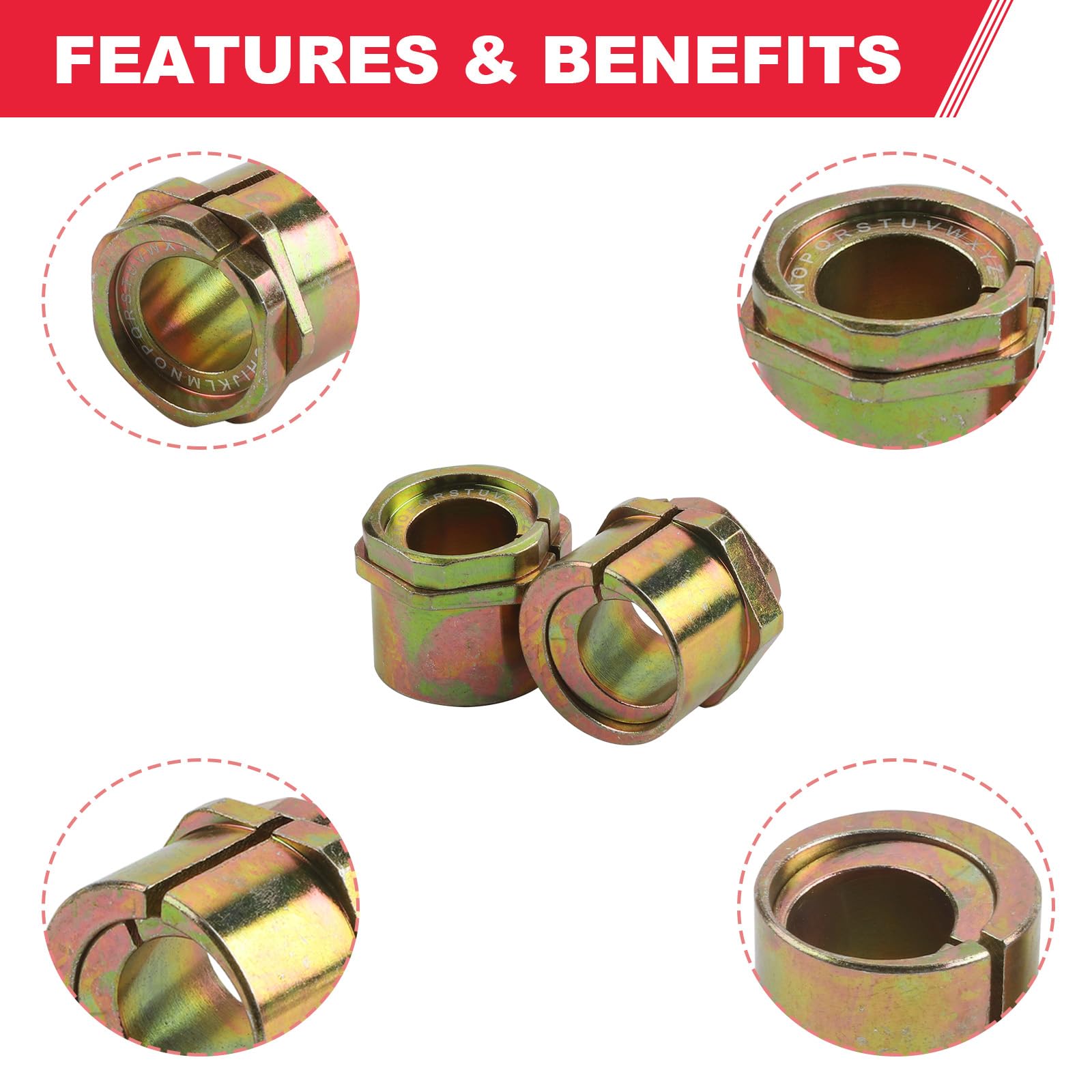 Fitede bushing beside ruler showing compact size for straightforward fit