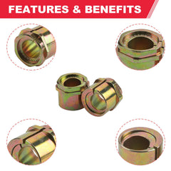 Fitede bushing beside ruler showing compact size for straightforward fit