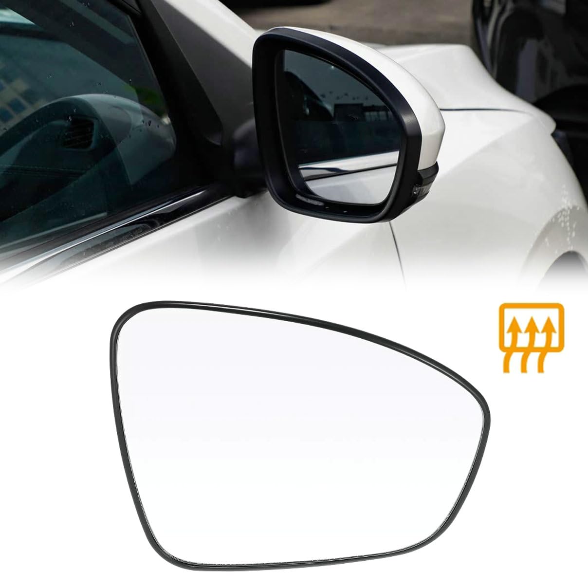 fitfoyo mirror heating element closeup revealing fast defrost benefit