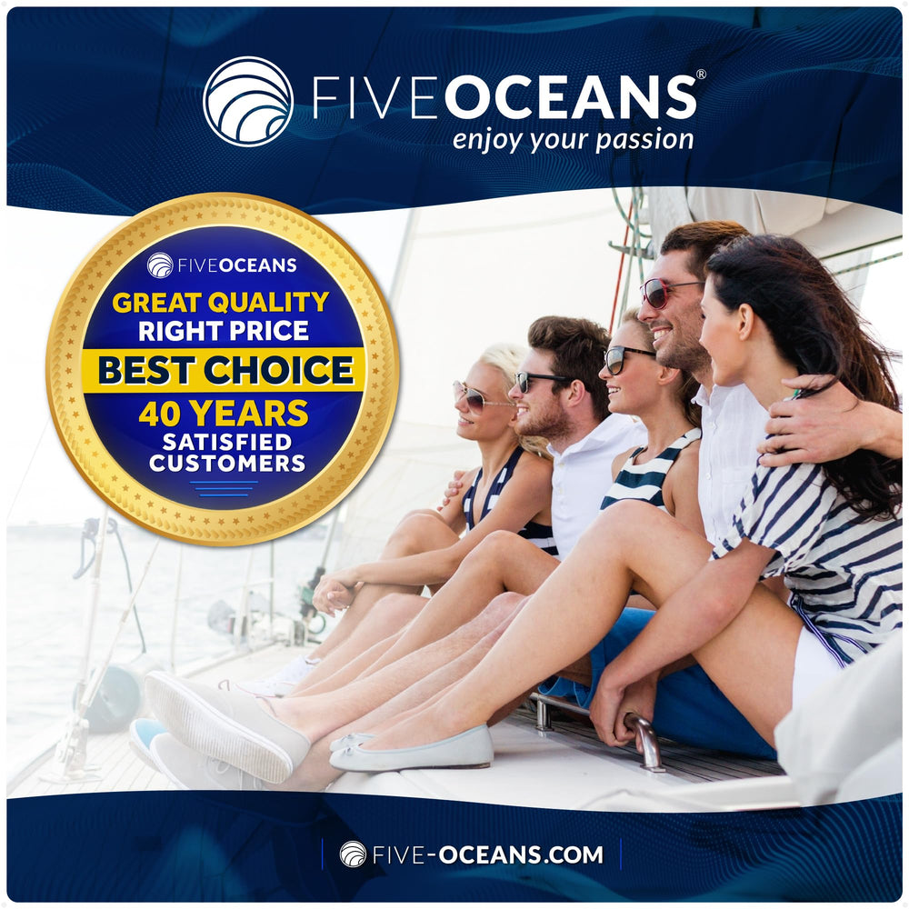 Five Oceans FO-4279 on a small boat fuel line showing dependable field performance