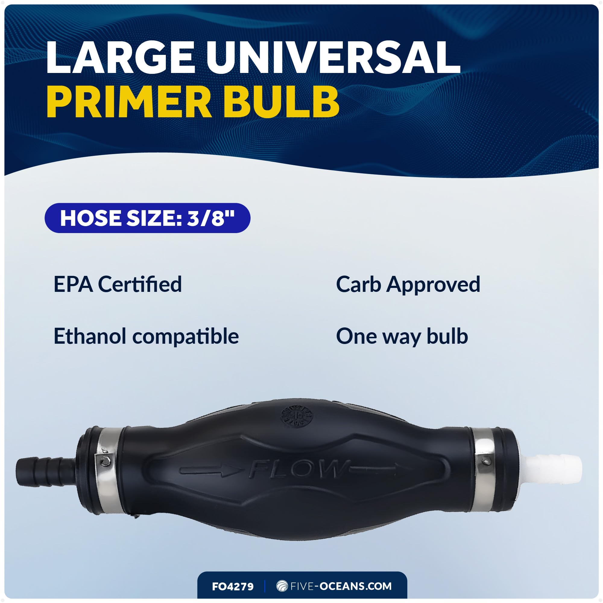 Five Oceans FO-4279 side profile highlighting compact marine-grade construction