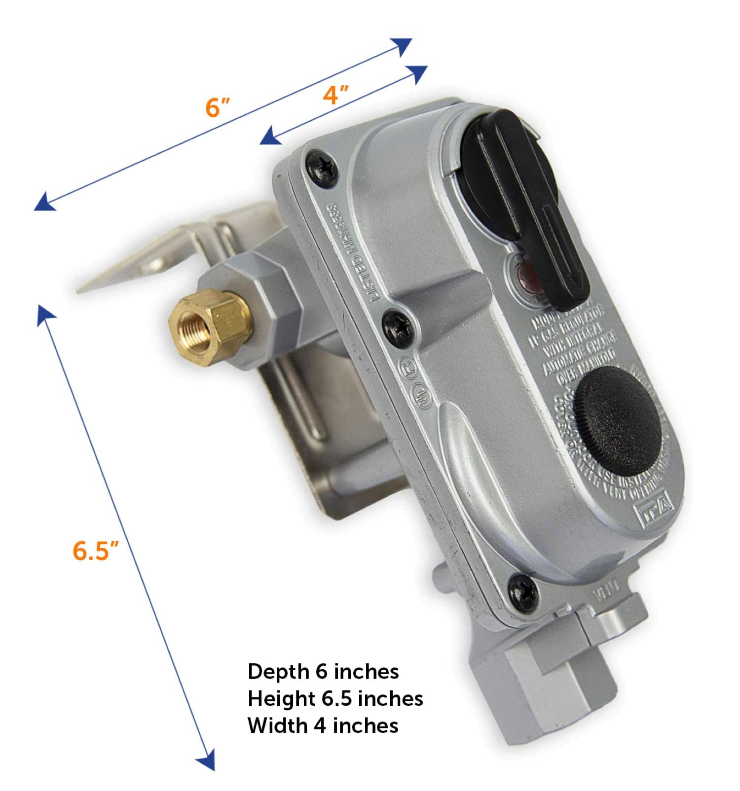 Flame King pigtail connection area demonstrating secure inverted-flare fit