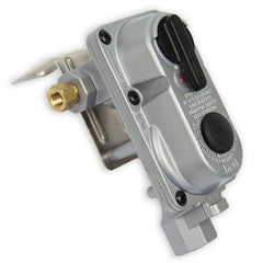 Flame King inlet connection close-up showing inverted flare fit for leak prevention