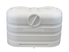 Flame King front view of cover protecting two 20lb tanks, shows neat organized appearance
