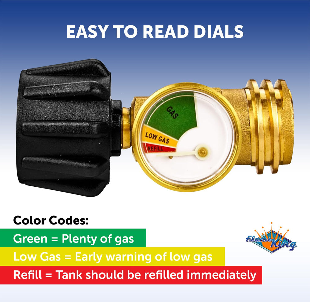Flame King two-pack arranged for replacing multiple tanks easily
