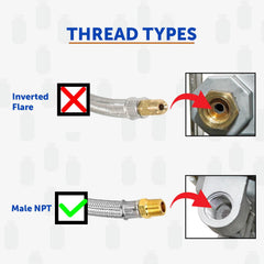 Flame King close-up of stainless steel braid showing corrosion resistance benefit