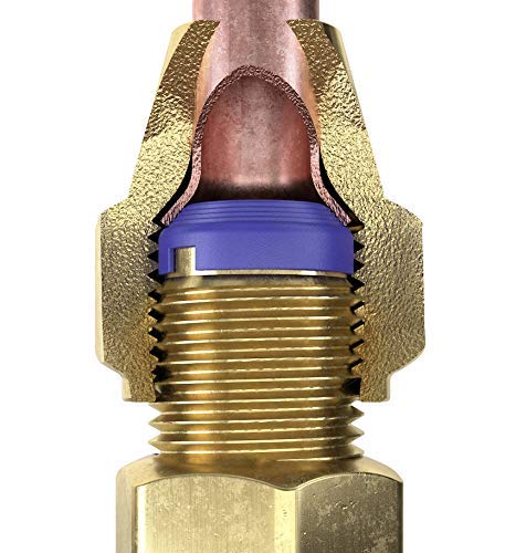 FlareSeal paired with brass flare cap showing reliable crush-seal benefit