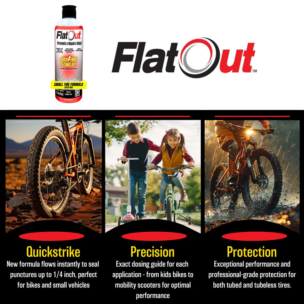 FlatOut QuickStrike being added to a trailer wheel to demonstrate on-road puncture protection