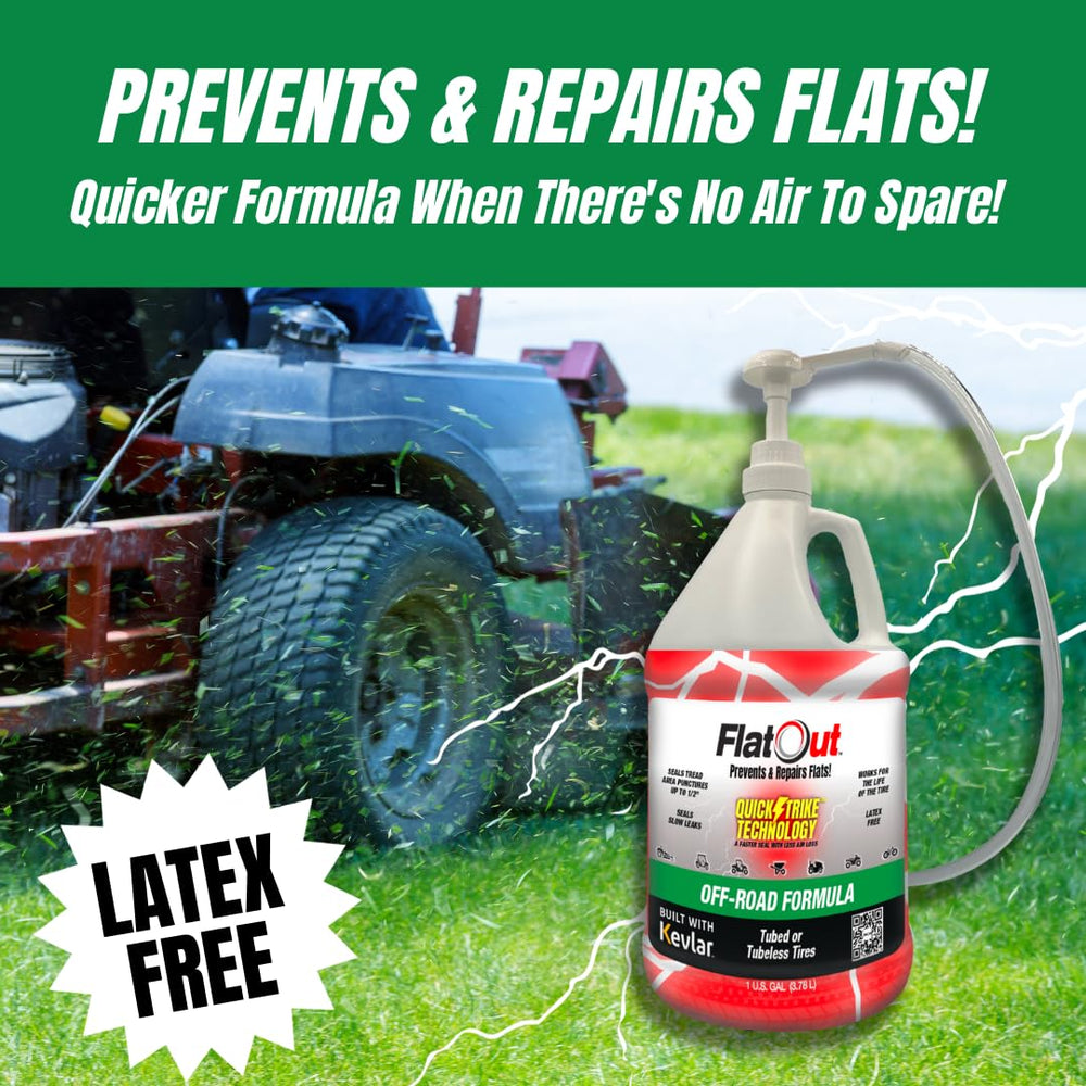 flatout quickstrike applied to RV tire demonstrating reliable trailer protection