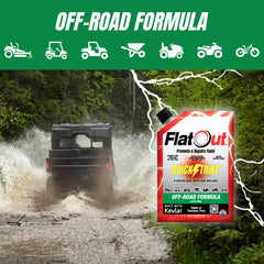 FlatOut sealant pouring into tire valve showing fast, easy application benefit