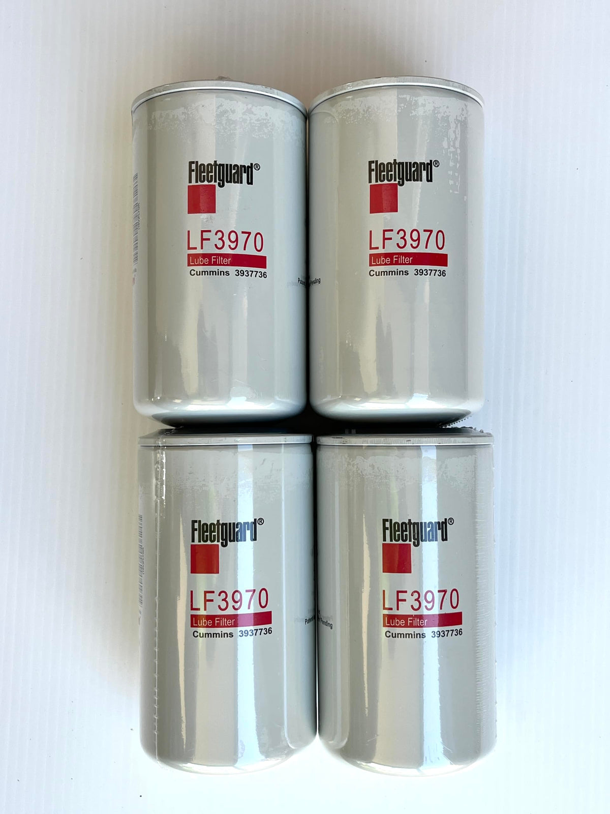 Fleetguard LF3970 front view showing label and reliable filtration