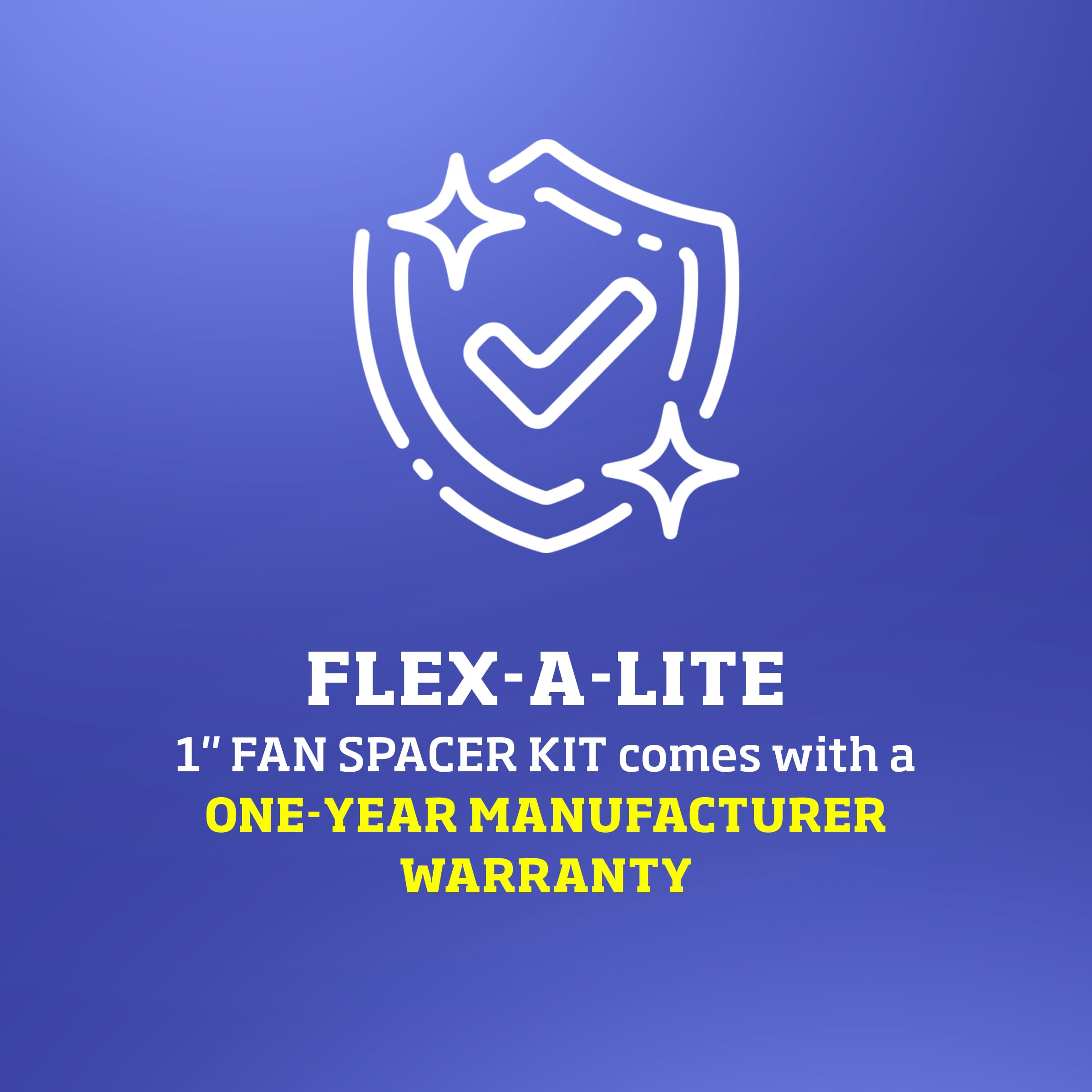 Flex-A-Lite three stacked spacers illustrating adjustable offset and flexible installation