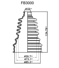 FLEXX BOOT mounted on axle demonstrating proper fit and protection to extend joint life