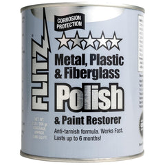Flitz front can of metal polish paste showing label and durable packaging benefit