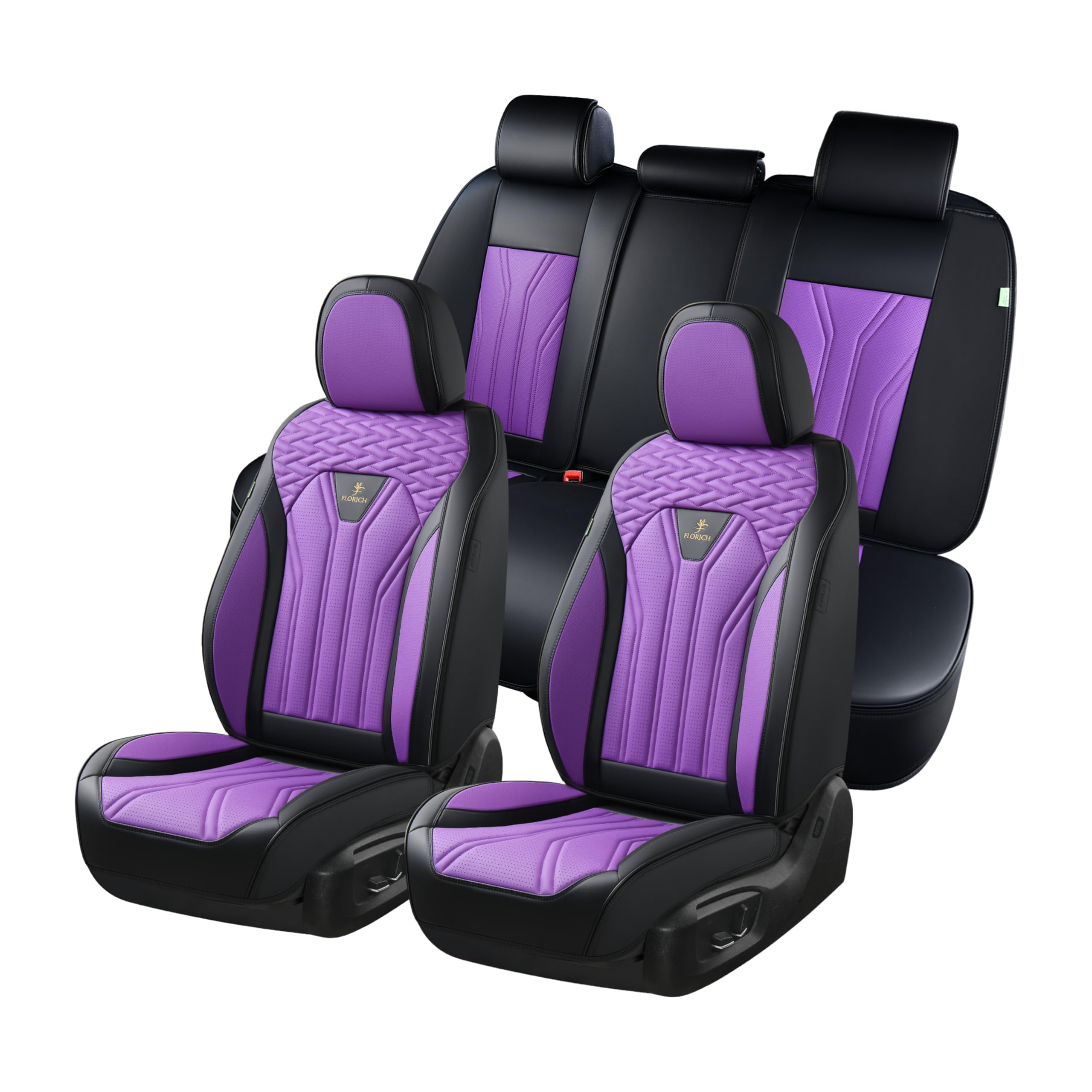 FLORICH front seat set installed showing color and fit for upgraded look