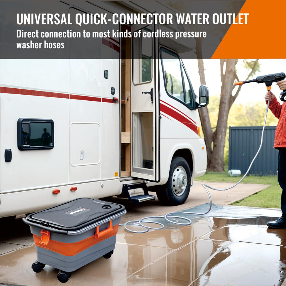 Flowmangol drain plug close-up providing precise water control