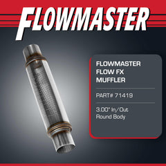 Flowmaster weld detail highlighting MIG-welded seams and longevity